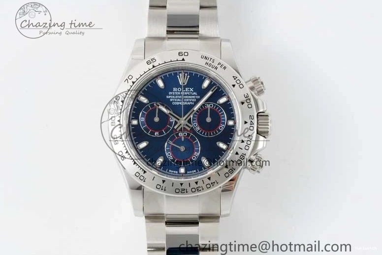 116509 on Best Edition Dial Daytona QF Bracelet SA4130 1:1 SS Blue 0112